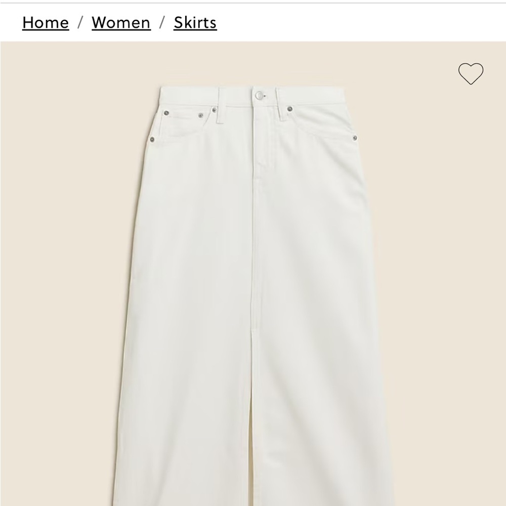 Elegant White Denim Skirt